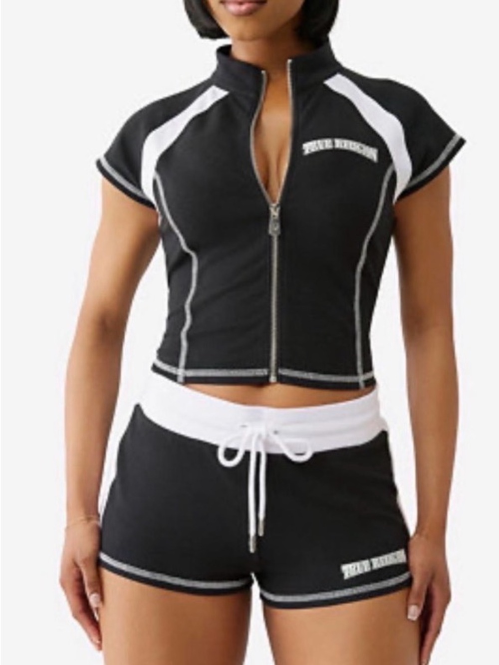 True Religion Crop Top & Short Set M/L